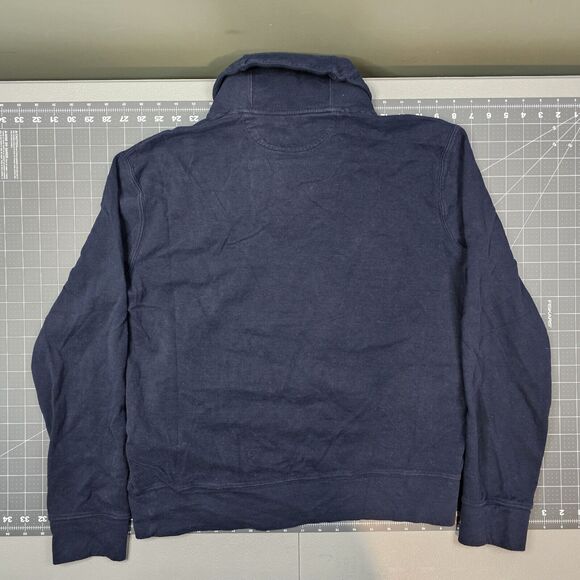 Polo Ralph Lauren Sweatshirt Mens Medium Blue Shawl Collar Neck Preppy Classic - Picture 7 of 10